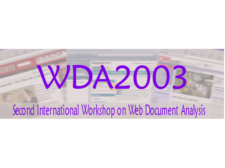 Proceedings of the Second International Workshop on Web Document Analysis (WDA2003)